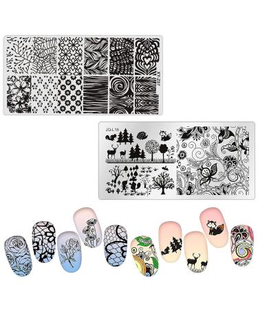 Niceneeded 5Pcs Nail Art Stamps - Flower Nail Stamping Plates for DIY Nail Decoration for Women & Girls - Buy Online on GoSupps.com