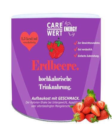 Gaining with Care value Energy High-caloric drinking food strawberry 300g powder for 10 drinking meals A 200 ml 3-4 kcal per g Weight Gainer different types of taste available (strawberry)