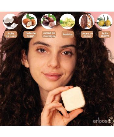 Shampooing et Apr s-shampoing solide pour cheveux Boucl s et Frisottis shampoing sans sulfates silicones Anti-frisottis et Nourrissant avec Huile d'Argan et Ch taigne| 100% Naturel Vegan - Buy Online on GoSupps.com