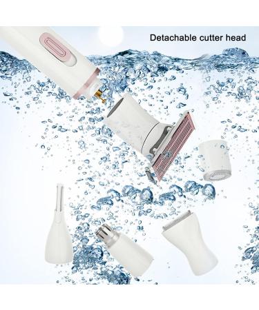 5-in-1 Women's Electric Razor | USB Rechargeable Hair Removal for Face Eyebrows Legs & Armpits | Stainless Steel Easy Clean International Shipping - Buy Online on GoSupps.com