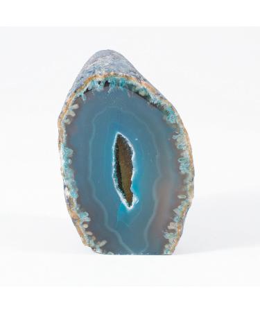 Green/Teal Agate Geode: Unique Natural Crystal for Home Decor - Buy Online on GoSupps.com