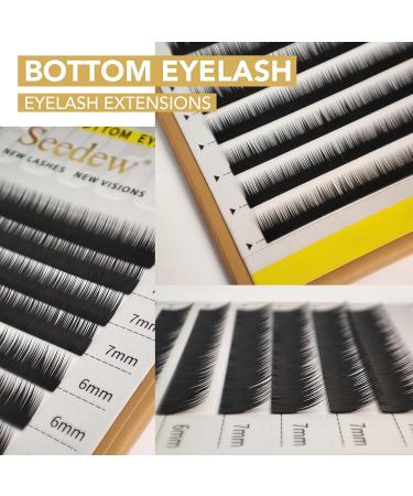 SEEDEW Bottom Lash Extensions MIX5-7mm J Curl 0.10mm 12 Rows/Tray Classic Individual Single Natural Soft Lightweight Eyelashes Grafting for Lash Artists Beauty Salon(Matte Black-0.1-J-MIX5-7mm) 5-7mmMIX Black J 0.10mm - Buy Online on GoSupps.com