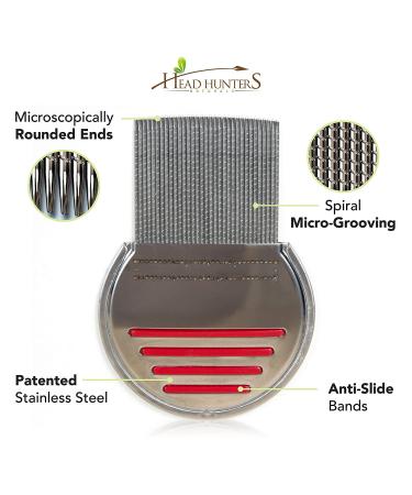 Head Hunters Naturals Pro Lice Comb - Professional Nit and Lice Removal for Kids and Adults - Buy Online on GoSupps.com