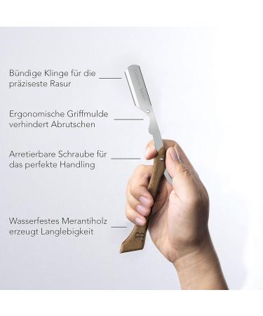 Anthony Brown Silver Razor Set - Precision Blade Head Changeable Blades & Etui | International Shipping Available - Buy Online on GoSupps.com