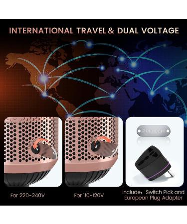 Dual Voltage Hair Dryer Brush PRITECH Hot Air Brush 110V-120V/220V-240V Ionic 1000W Blow Dryer Brush 4 in 1 Styler One Step Volumizer Styling Brush for Straight and Curling Hair Salon - Buy Online on GoSupps.com