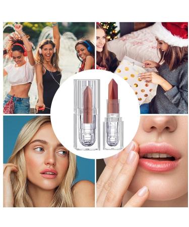  Tewzafiya Matte lipstick for women matte lip gloss moisturizing makeup lip gloss | Non-sticky dual-color lip gloss long-lasting moisturizing lipstick for soft lips - Buy Online on GoSupps.com