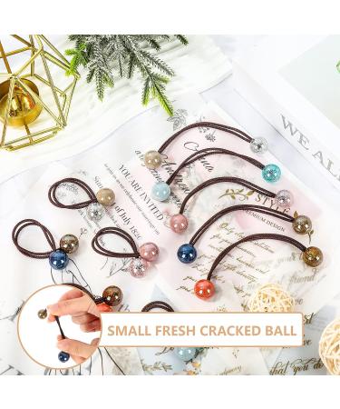 Whaline 10Pcs Colorful Double Balls Elastic Hair Ties - Cute Ponytail Holders for Girls & Women - Buy Online on GoSupps.com