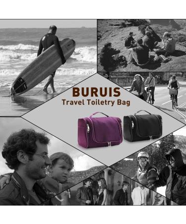Extra Large Hanging Toiletry Bag for Men & Women - Waterproof Shower Bag with Metal Hook - Dopp Kit/Shaving Bag - Makeup Organizer (Black) - Buy Online on GoSupps.com