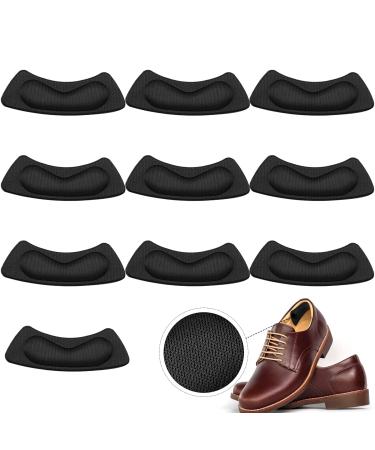 PROUSKY 10 Pieces Heel Cushion Inserts Black Heel Grips Cushion Shoe Pads for Loose Shoes Self-Adhesive Heel Sports Cushion Anti-Slip Foot Shoe Insoles Stickers Heel Blister Protector for Women Men Black 10 One Size