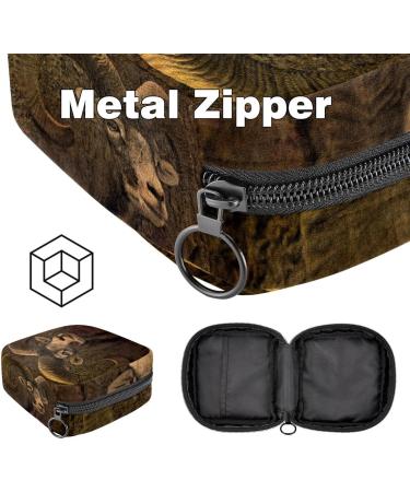 Storage Bags for Women's Bandages - Animal Motif Zodiac Sign Large Menstrual Cup Cylinder with Zipper Perfect for Tampons & Panty Liners - Buy Online on GoSupps.com