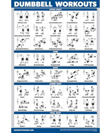 Exercise Workout Poster Set - Pilates Dumbbell Yoga & More | 10 Paper Posters for Home Fitness - Buy Online on GoSupps.com