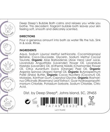 Deep Steep Lavender Chamomile Bubble Bath - 17 Ounce (Pack of 2) - Buy Online on GoSupps.com