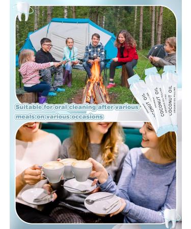 Loopeer 50 Pcs Organic Oil Pulling Travel Sachets Coconut Peppermint Oil Pulling Coconut Oil Pulling for Teeth Coconut Mouthwash for Teeth Whitening and Healthy Teeth - Buy Online on GoSupps.com