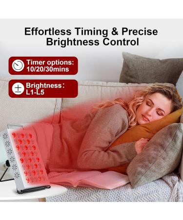Red Light Lamp Panel 40 LEDs Red Light Near Infrared Light with Timer Adjustable Angle & Brightness Red Lamp at Home/Office - Buy Online on GoSupps.com