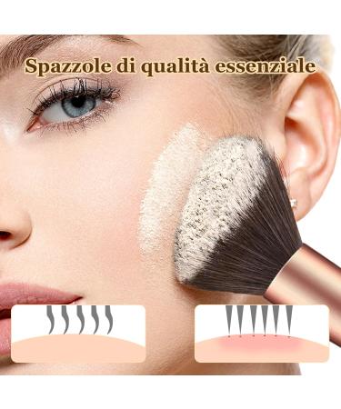 SINZUX Makeup Brushes Set 18 Makeup Brushes Set Soft Synthetic Contour Blush Eyeshadow Concealer Foundation Makeup Brush Set with Sponge and Blender Beauty - Buy Online on GoSupps.com