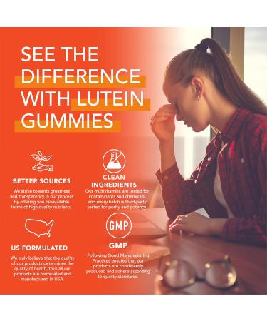 Lutein & Zeaxanthin Gummies - Delicious Vegan Eye Health Vitamins Clinically Studied 20mg Lutein and Zeaxanthin for Vision Clarity Dry Eye Relief and Blue Light Support 30 Count (Pack of 1) - Buy Online on GoSupps.com