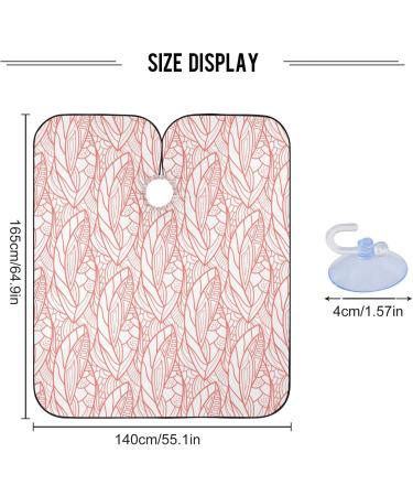 Waterproof Barber Cape - Pink Leaf Lace & Cheetah Haircut Bib | Unisex Hair Cutting Cape for Men - International Shipping - Buy Online on GoSupps.com