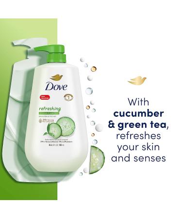 Dove Refreshing Cucumber & Green Tea Body Wash Pump, 30.6 oz - Antibacterial Skin Cleanser for Hydration and Rejuvenation - Buy Online on GoSupps.com