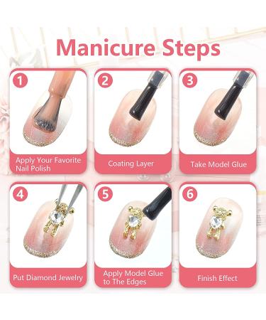 60 Pieces Bear Nail Art Decoration - Cute 3D Crystal Rhinestone Bear Shaped Ornaments for DIY Nail Art & Crafts - Manicure Tips Decoration - Pack of 1 - Buy Online on GoSupps.com