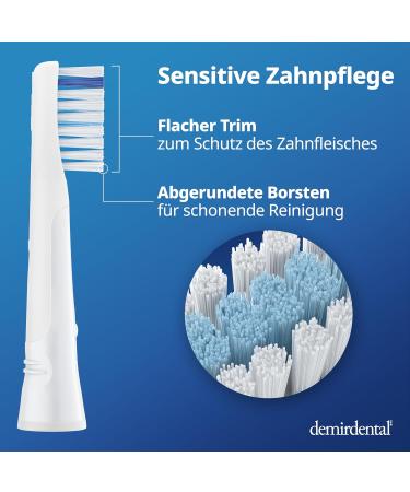 Sensitive Brush Heads for Oral-B Pulsonic & Slim One Clean Luxe - 4 Soft Replacement Brushes | Demirdental - Buy Online on GoSupps.com