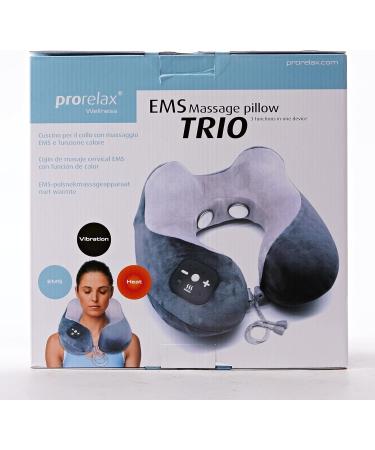 Prorelax EMS Massage Pillow Trio with Heat - 6 Intensity Levels Adjustable Size Cordless & Includes 2 Electrode Pads - Buy Online on GoSupps.com