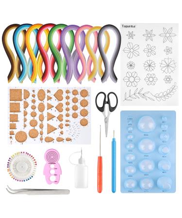 TUPARKA 15 Pcs Paper Quilling Kits with 29 Colors 600 Strips Paper Quilling Tools and Supplies DIY Design Drawing Handcraft Tool