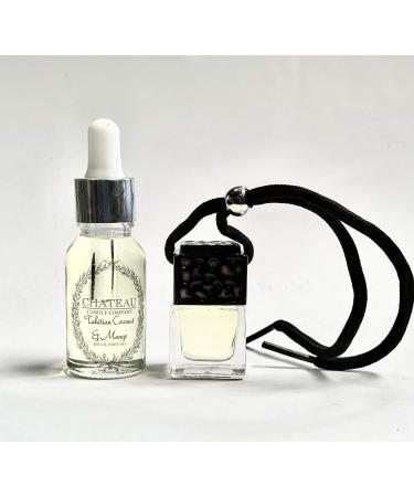 Tahitian Coconut Mango Luxury Car Scent Freshener Diffuser w/ Refill Dropper Car Perfume Auto Odor Eliminator Refillable Hanging Car Freshener - Buy Online on GoSupps.com