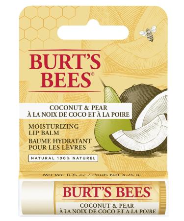 Burts Bees Coconut & Pear Lip Balm Stick - Nourishing 4.25g | Shop Internationally - Buy Online on GoSupps.com