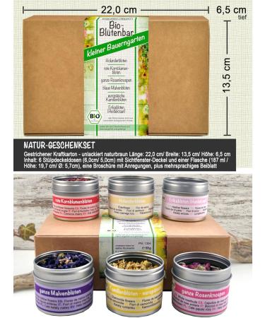 Organic Gift Set: 6 Different Organic Flowers | Cottage Garden Christmas Gift | Direct & Friendly Shipping Worldwide - Buy Online on GoSupps.com