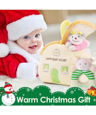 iPlay iLearn 4 Plush Baby Rattle Farm Animals Set - Hand Grab Sensory Shaker Toys for Boys and Girls - Unique Infant Shower Gift for Toddlers 2-18 Months - Buy Online on GoSupps.com