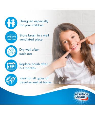 6pk Manual Kids Toothbrushes Multipack | Childrens Toothbrush Muitipack Soft Bristles | Brightly Coloured Childrens Toothbrushes | Kids Toothbrush Manual | Tooth Brushes for Children - Buy Online on GoSupps.com