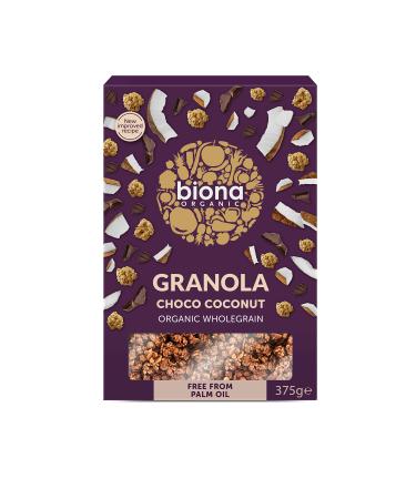 Biona Lot de 6 paquets de granola bio Choco-Coco 375 g