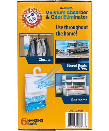 Arm & Hammer Hanging Moisture Absorber 6 Pack - Clean Burst, 16.1 oz. - Closet & Small Room Odor Eliminator - Buy Online on GoSupps.com