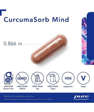 Pure Encapsulations CurcumaSorb Mind | Memory & Cognitive Function Support | 60 Capsules - Buy Online on GoSupps.com