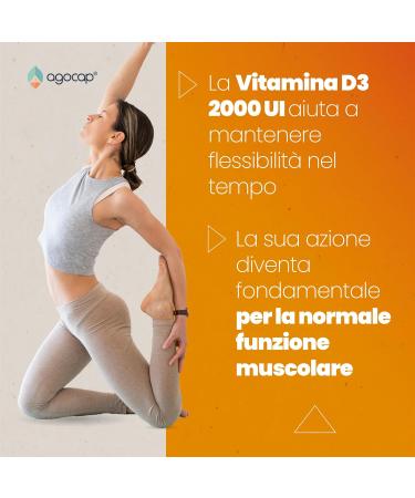  Agocap Vitamin D3 + Vitamin K2 (MK7) Dietary supplement for bones and the immune system 200 tablets - Buy Online on GoSupps.com