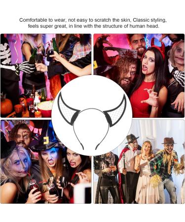 Lurrose Mesh Devil Headband Devil Headband Halloween Devil Horns Black Devil Horns Devil Costume Accessories for Halloween Party Cosplay Photo Prop - Buy Online on GoSupps.com