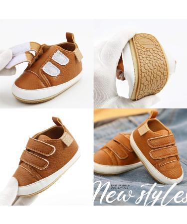 RVROVIC Baby Oxford Loafer Flats | Anti-Slip PU Leather Baby Shoes 0-6 Months | Apricot - Buy Online on GoSupps.com