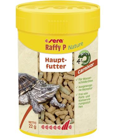 Sera Raffy P Nature 100 ml |Water turtles feed |Balanced food for turtles |Contains animal and herbal ingredients |Fish feed made in Germany 100 ml (1 Pack)