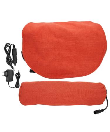 Neck support cushion back neck massager multifunctional cervical massage pillow with waist back Moxa massage device Recharged intelligent neck massage cushion (orange)