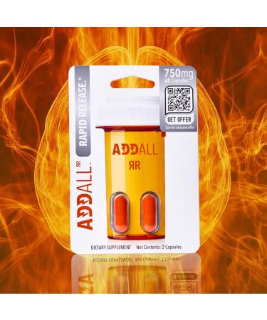 Addall Rapid Release Supplement (12 Pack) #1 Effective Alternative Brain Supplement Substitute Pills Nootropic & Energy | No Crash | Science Backed Formula | 24 Capsules - Buy Online on GoSupps.com