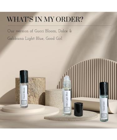 3 Pc Womens Gift Set Fragrance Oil For Women Roll On Body Oil Perfume Samples Fragrance Oil Gift For Her Perfume Oil Sampler Gift Box (Clean) - Buy Online on GoSupps.com