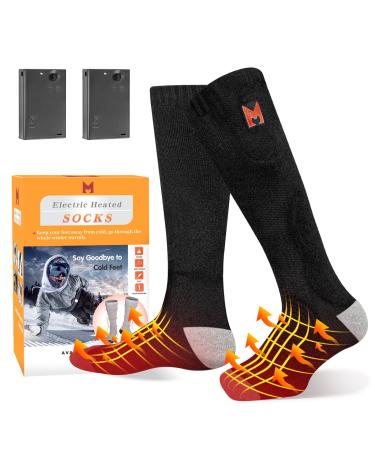 Heated Socks, Heated Socks for Men, Electric Heating Socks, Battery Heated Socks for Women Camping Fishing Cycling Skiing Hunting Hiking Black