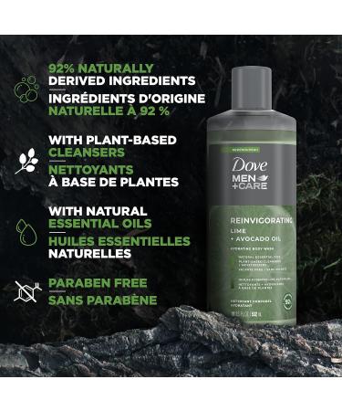 Dove Men+Care Lime & Avocado Oil Body Wash 18 oz - 4 Pack - Buy Online on GoSupps.com