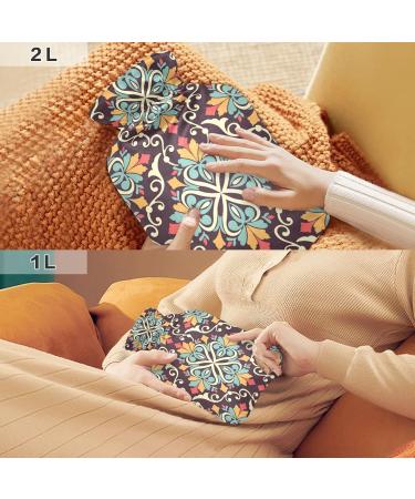 Boho Mandala Hot Water Bottle with Cover | 2L Pain Relief & Therapy | Hand & Foot Warmer - International Shipping - Buy Online on GoSupps.com