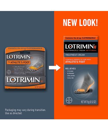Lotrimin AF Cream 1% Clotrimazole Antifungal Treatment for Athlete's Foot, Jock Itch, and Ringworm - .53oz (15g) - Buy Online on GoSupps.com
