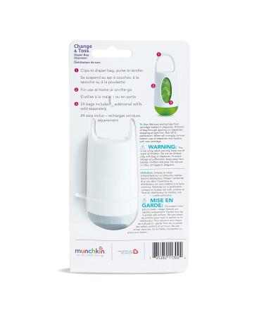 Munchkin Arm & Hammer Diaper Bag Dispenser & Bags - Purple | Odor-Neutralizing Disposable Bags - Buy Online on GoSupps.com