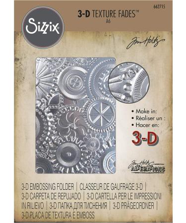 Sizzix 3-D Texture Fades Embossing Folder in Gray - Create Stunning Textured Designs - Buy Online on GoSupps.com