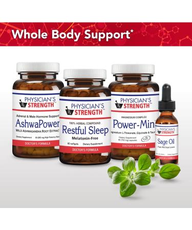 Physician's Strength AshwaPower - 60 Capsules - Wild Ashwagandha Root Extract - Supports Overall Health & Energy - Non-GMO - 30 Servings - Buy Online on GoSupps.com