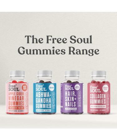 High Strength Marine Collagen Gummies | Type 1 Hydrolysed Peptides | Triple Strength Formula | 60 Gummies by Free Soul - Buy Online on GoSupps.com