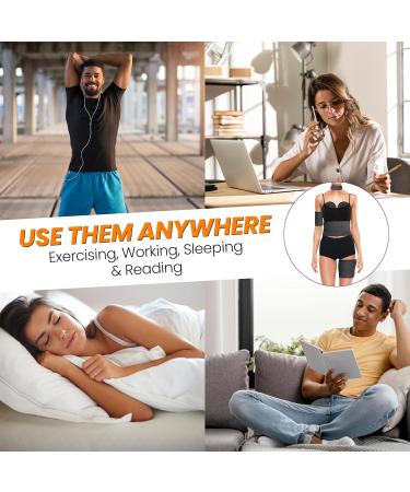 Black Castor Oil Pads for Weight Loss | Adjustable Wraps for Waist Feet Body & Neck - Unisex - Buy Online on GoSupps.com
